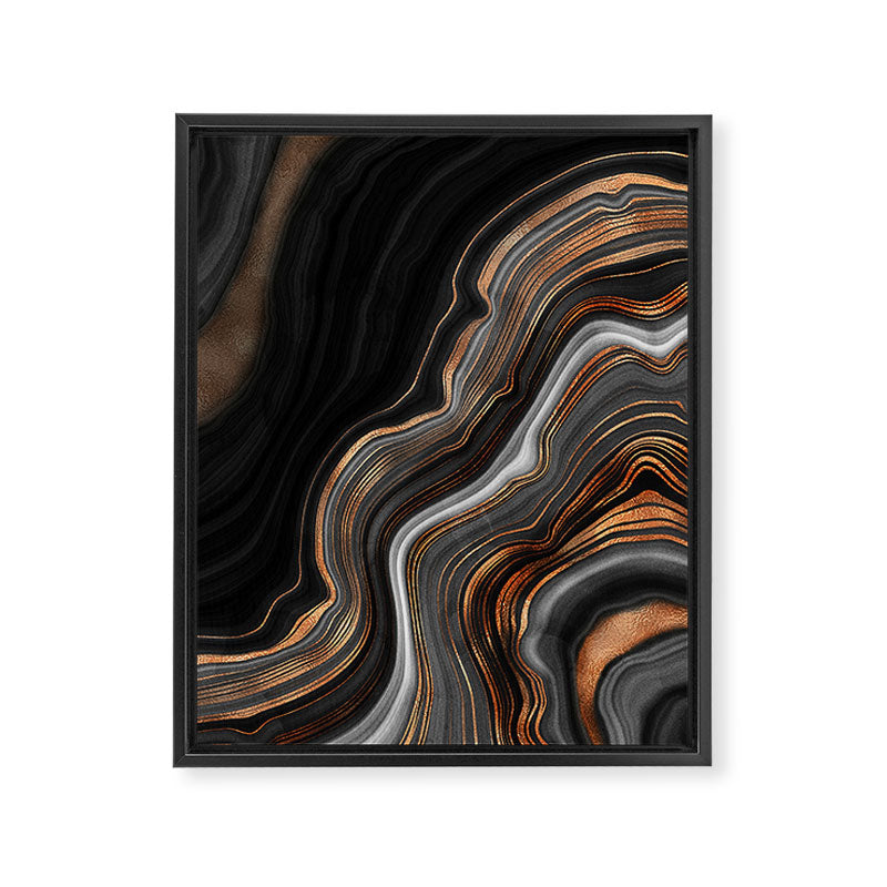 Glowing Marble Waves  Framed Canvas Print Gallery Image 8