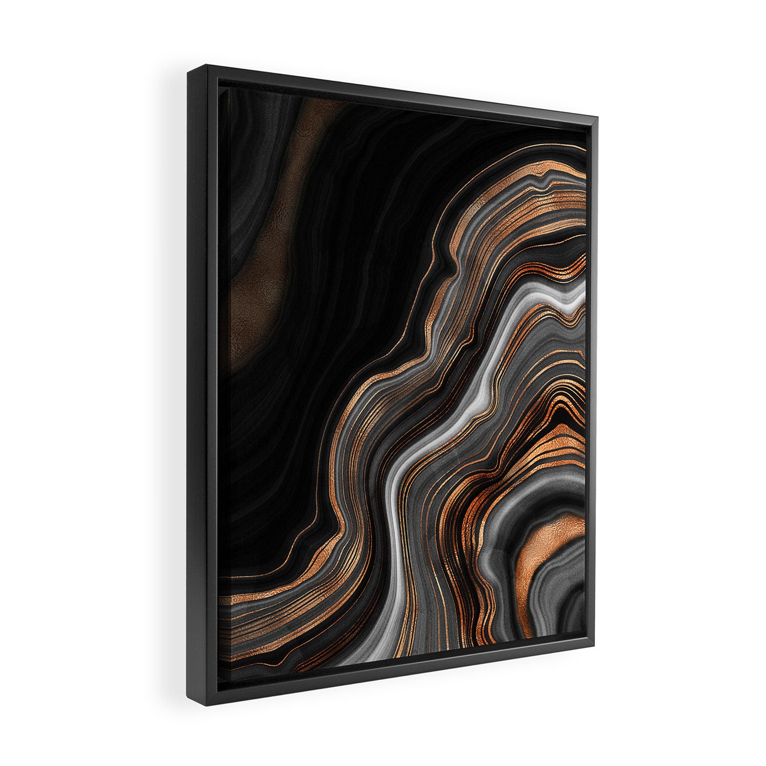 Glowing Marble Waves  Framed Canvas Print Gallery Image 2