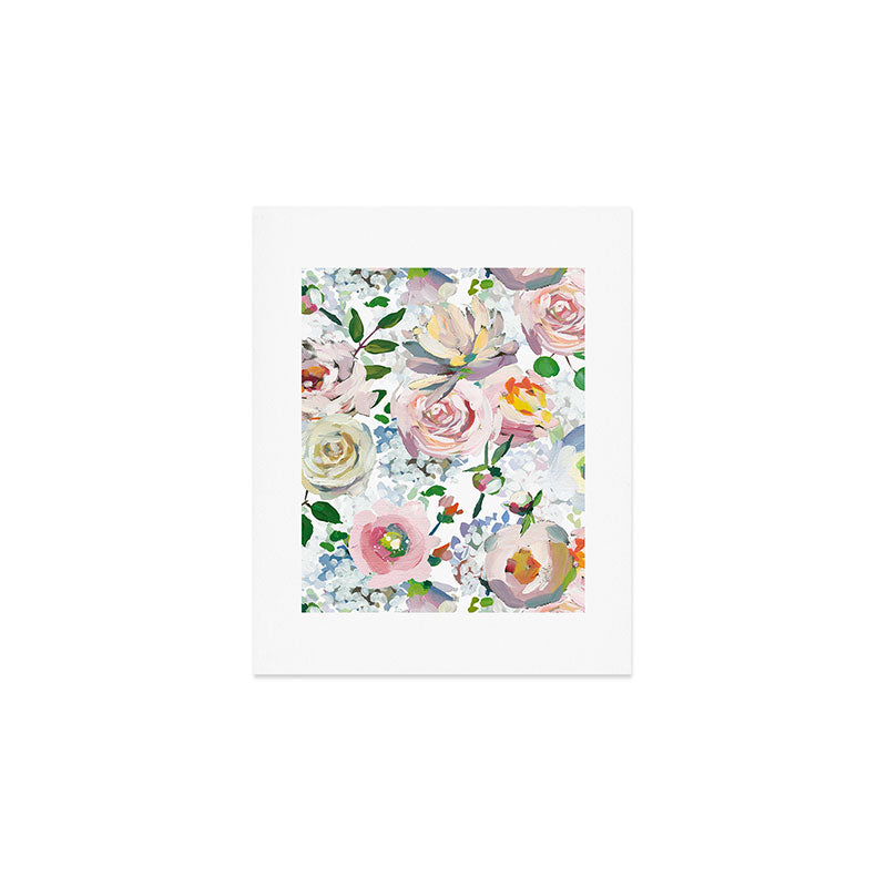 Hand Drawn Vintage Spring Claude Monet Botanical Flower Garden Art Print Gallery Image 1