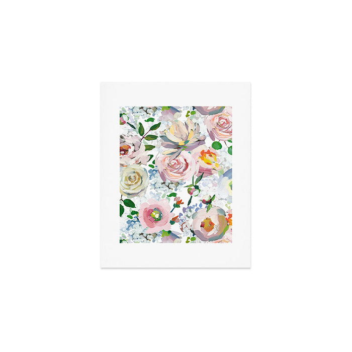 Hand Drawn Vintage Spring Claude Monet Botanical Flower Garden Art Print Gallery Image 1