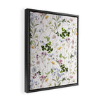 Hand Painted Watercolor Springflowers And Herbs Meadow  Framed Canvas Print Gallery Image 2