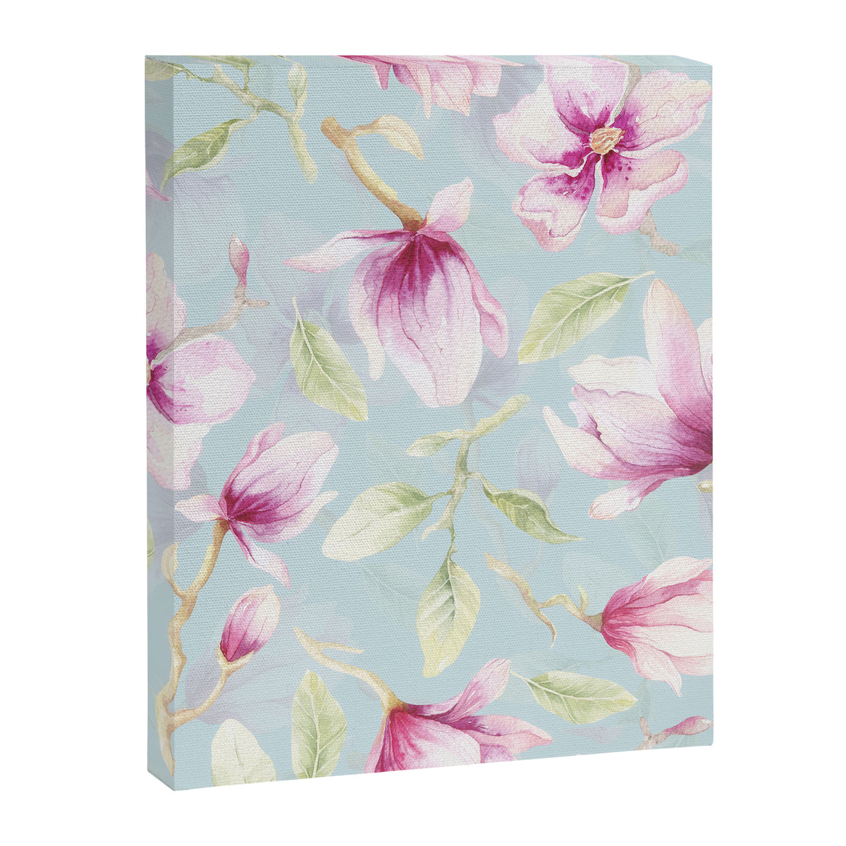 Hygge Hand Painted Watercolor Magnolia Blossoms Canvas Print Gallery Image 8