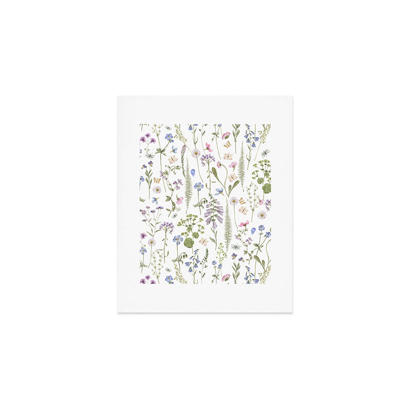 Hygge Summer Wildflowers Meadow Art Print Gallery Image 1