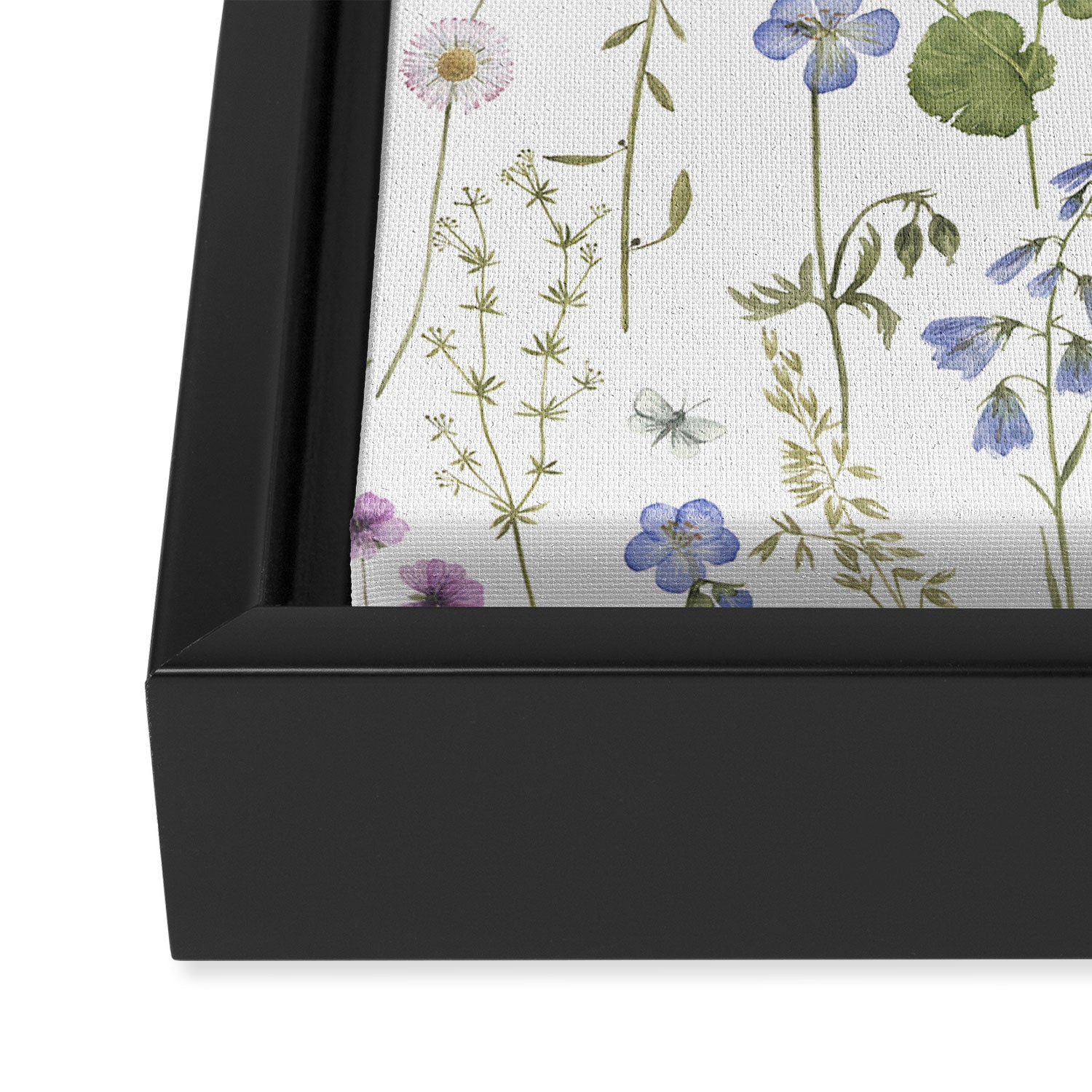 Hygge Summer Wildflowers Meadow Framed Canvas Print Gallery Image 3
