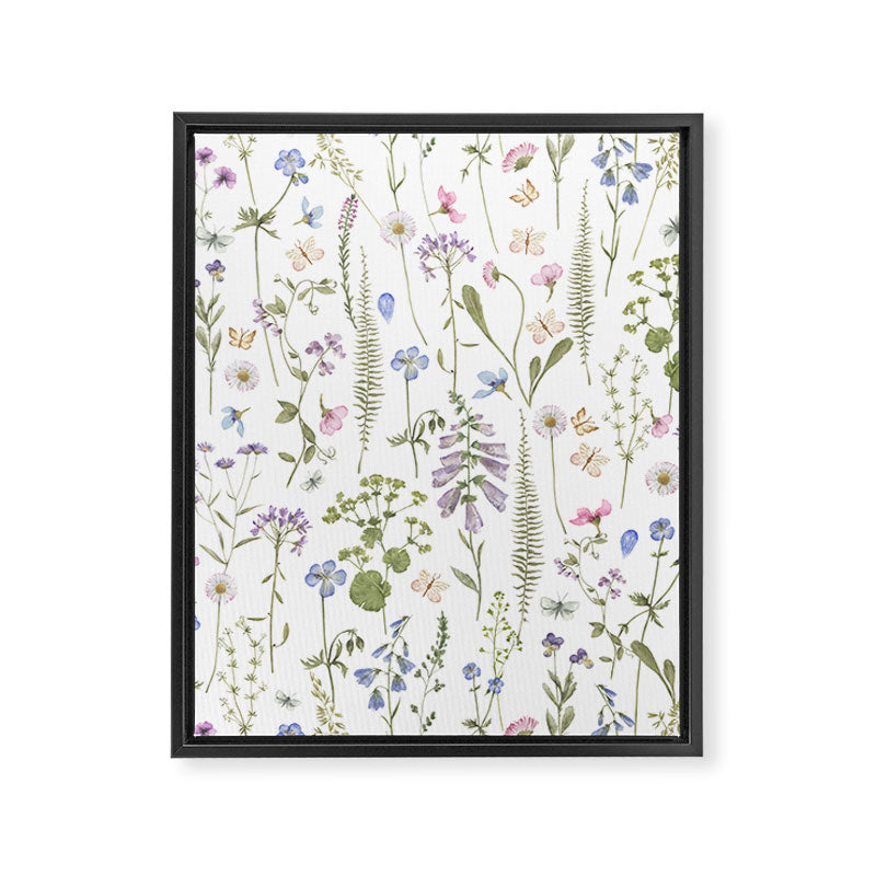 Hygge Summer Wildflowers Meadow Framed Canvas Print Gallery Image 8