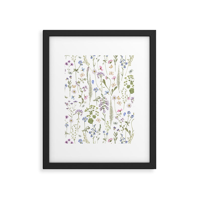 Hygge Summer Wildflowers Meadow Framed Art Print Gallery Image 6