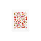 Hygge Watercolor Midsummer Dogroses Pattern  Art Print Gallery Image 1