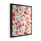 Hygge Watercolor Midsummer Dogroses Pattern  Framed Canvas Print Gallery Image 2