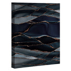 Midnight Marble Deep Ocean Waves Canvas Print Gallery Image 3