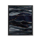 Midnight Marble Deep Ocean Waves Framed Canvas Print Gallery Image 8