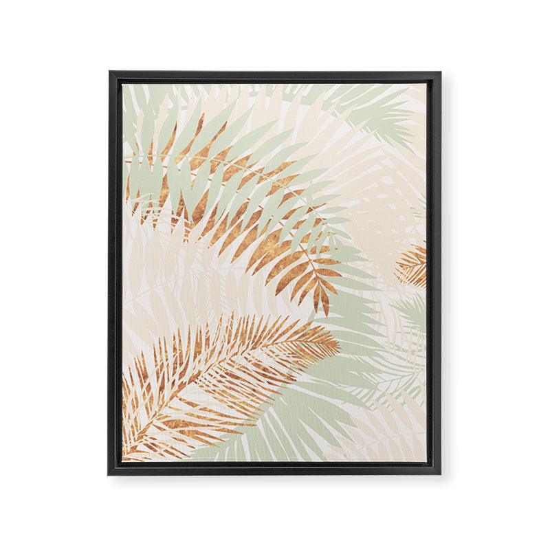 My blush and copper abstract Aloha Tropical Jungle Palm Garden Framed Canvas Print Gallery Image 8
