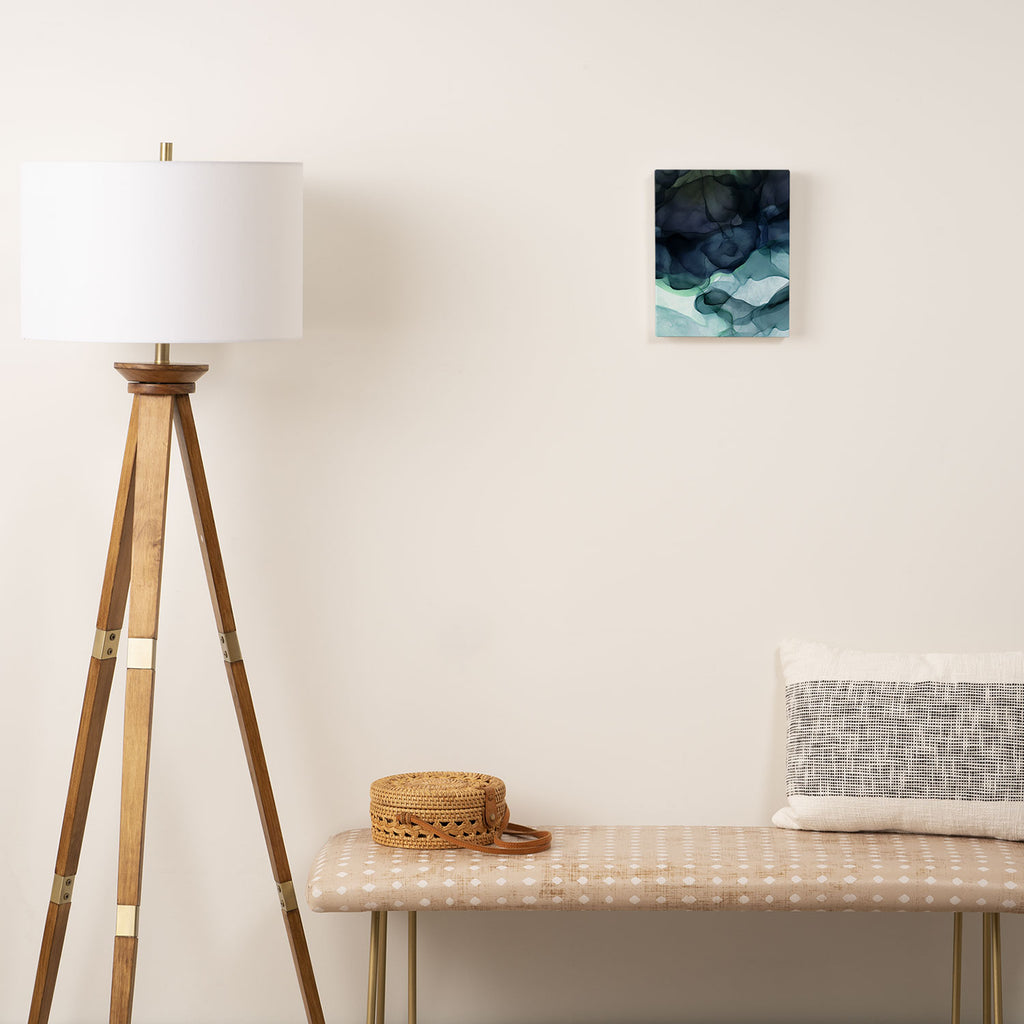 Night Blue Flowing Art Canvas Print Gallery Image 2