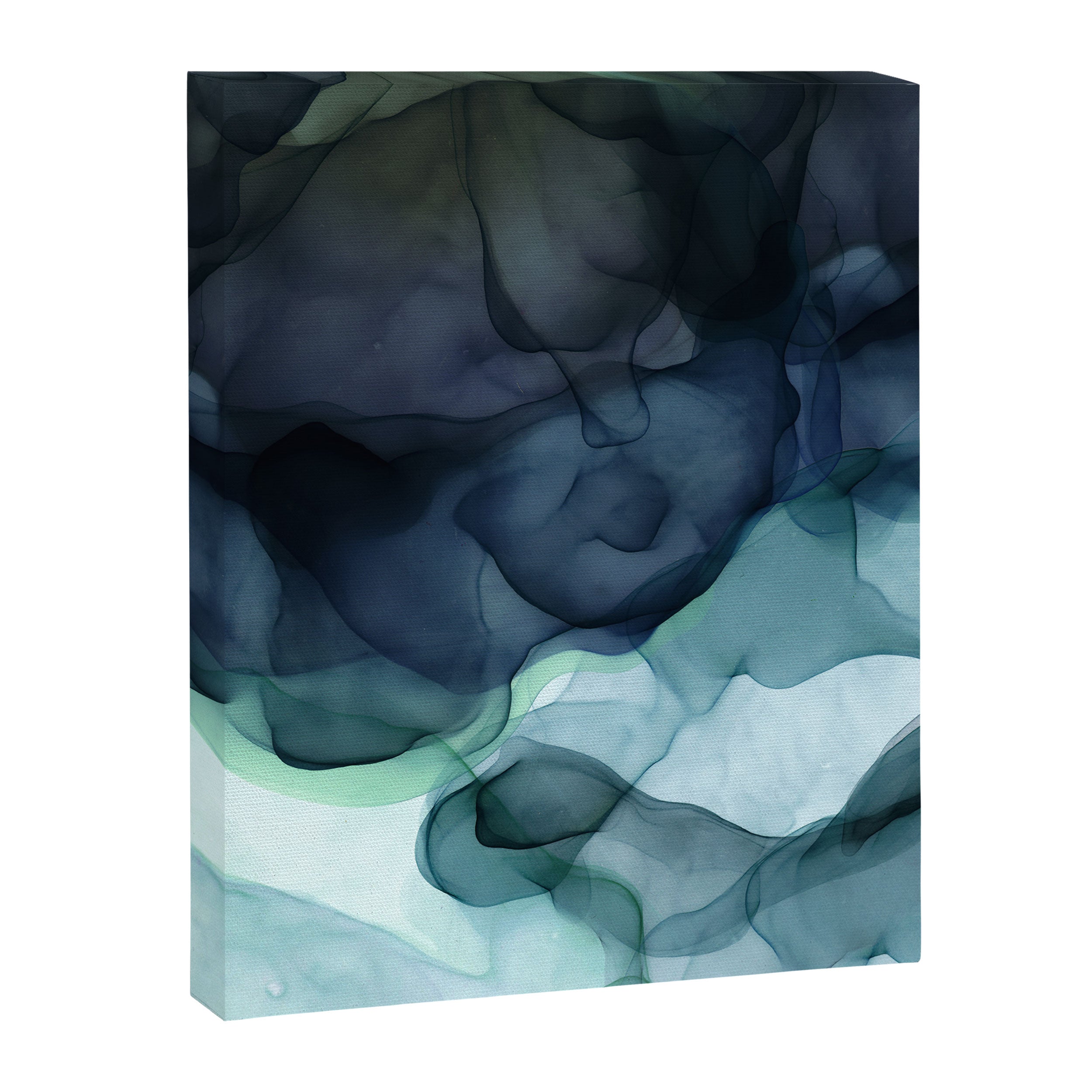Night Blue Flowing Art Canvas Print Gallery Image 8