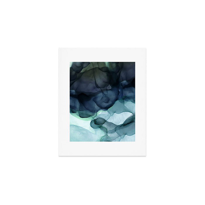 Night Blue Flowing Art Art Print Gallery Image 1