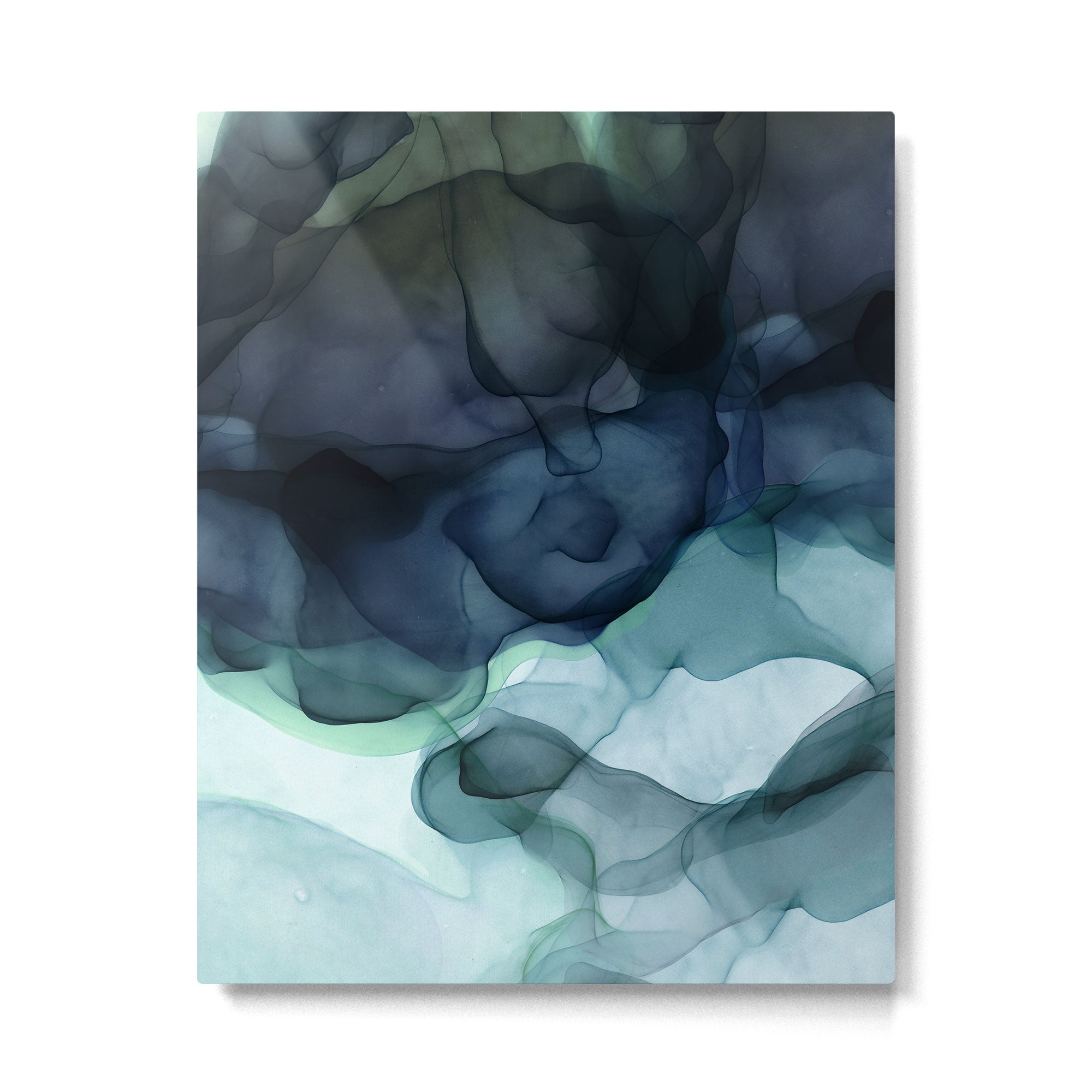 Night Blue Flowing Art Metal Print Gallery Image 6