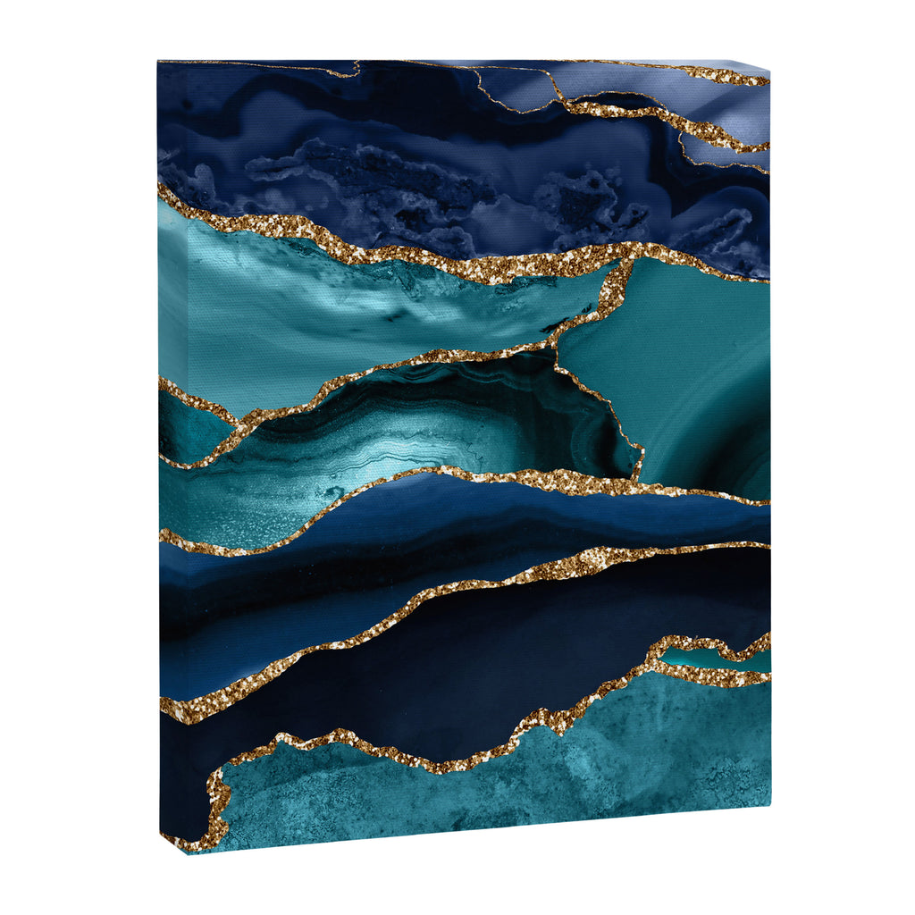 Ocean Blue Mermaid Marble Canvas Print Gallery Image 8