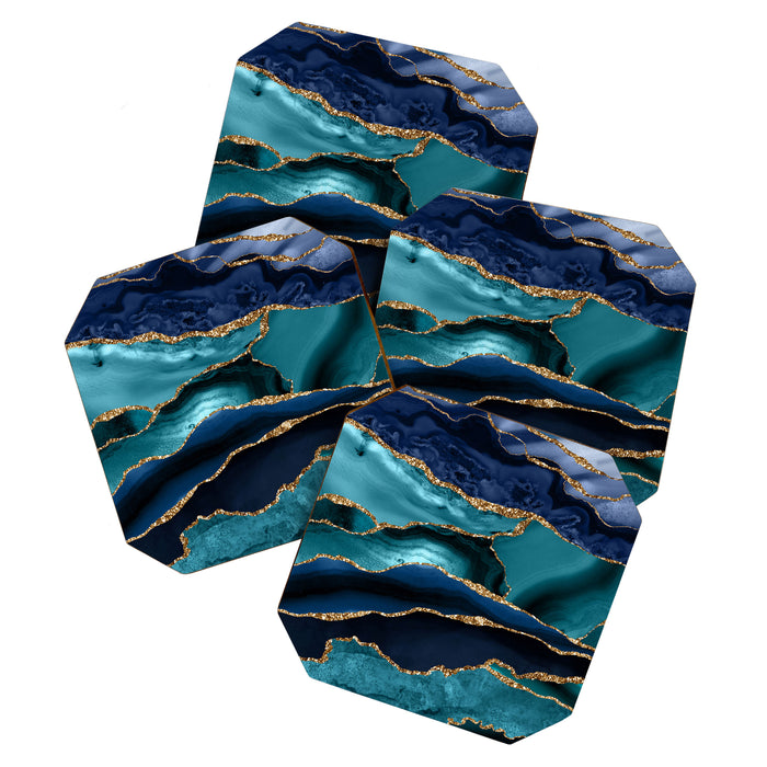 Ocean Blue Mermaid Marble Coaster Gallery Image 1