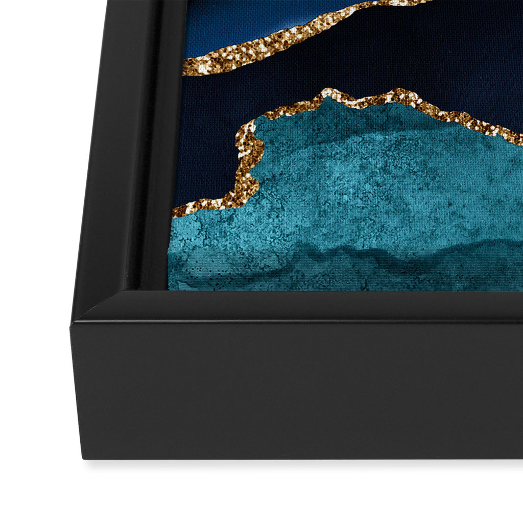 Ocean Blue Mermaid Marble Framed Canvas Print Gallery Image 3