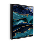 Ocean Blue Mermaid Marble Framed Canvas Print Gallery Image 2