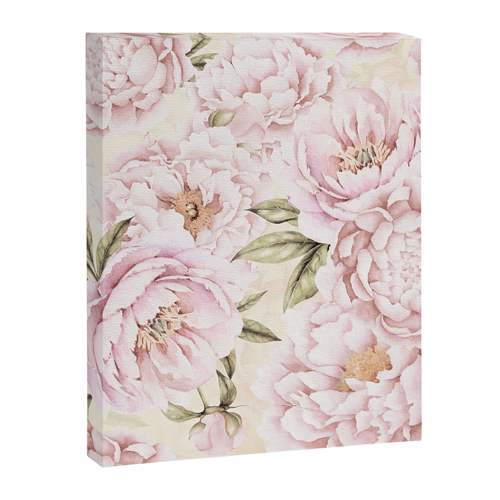 Pastel Blush Pink Spring Watercolor Peony Flowers Pattern Canvas Print Gallery Image 8
