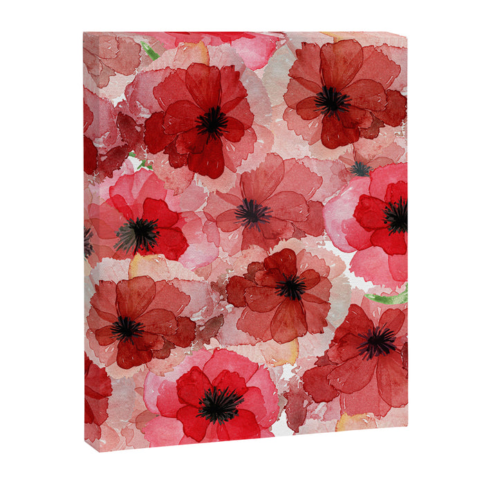 Pressed Poppy Blossom Pattern Canvas Print Gallery Image 1