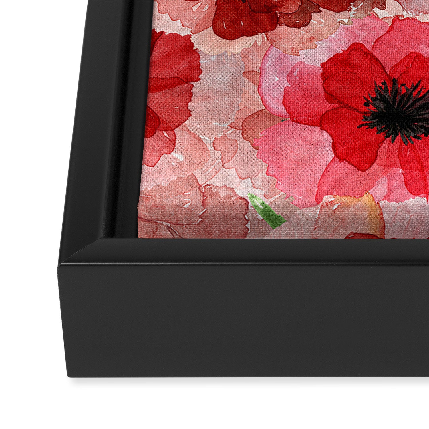 Pressed Poppy Blossom Pattern Framed Canvas Print Gallery Image 3
