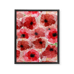 Pressed Poppy Blossom Pattern Framed Canvas Print Gallery Image 8
