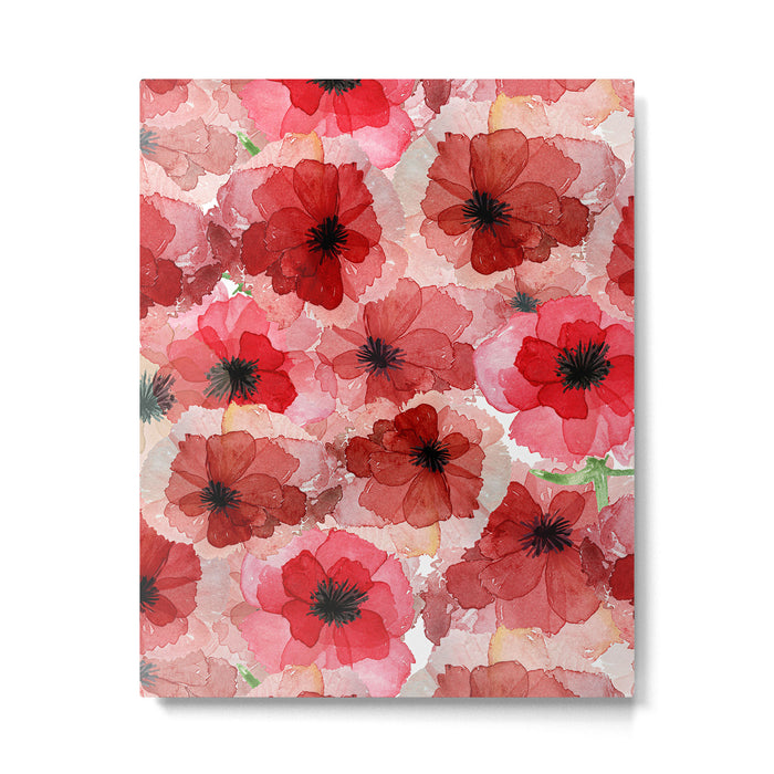 Pressed Poppy Blossom Pattern Metal Print Gallery Image 1
