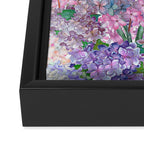 Purple and blue Lilac & Hydrangea - Flower Design Framed Canvas Print Gallery Image 3