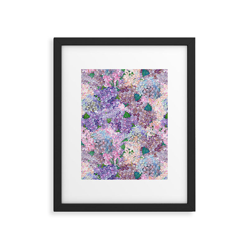 Purple and blue Lilac & Hydrangea - Flower Design Framed Art Print Gallery Image 6