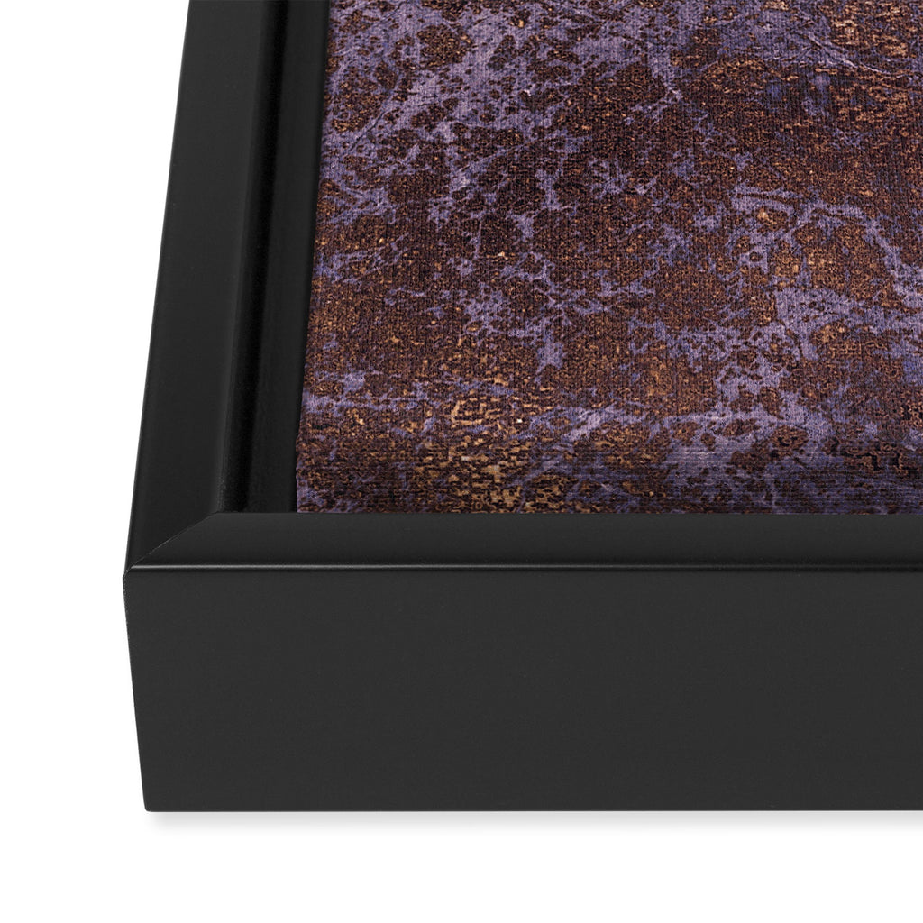 Purple and Copper Glamour Ink  Marble Texture Framed Canvas Print Gallery Image 3