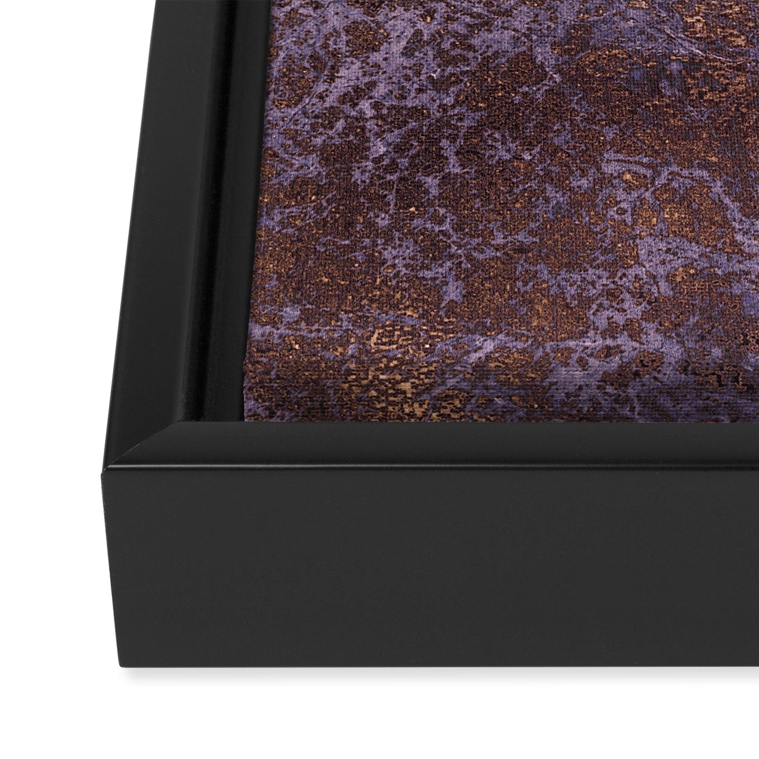 Purple and Copper Glamour Ink  Marble Texture Framed Canvas Print Gallery Image 3