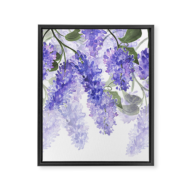 Purple Wisteria Flowers Framed Canvas Print Gallery Image 8