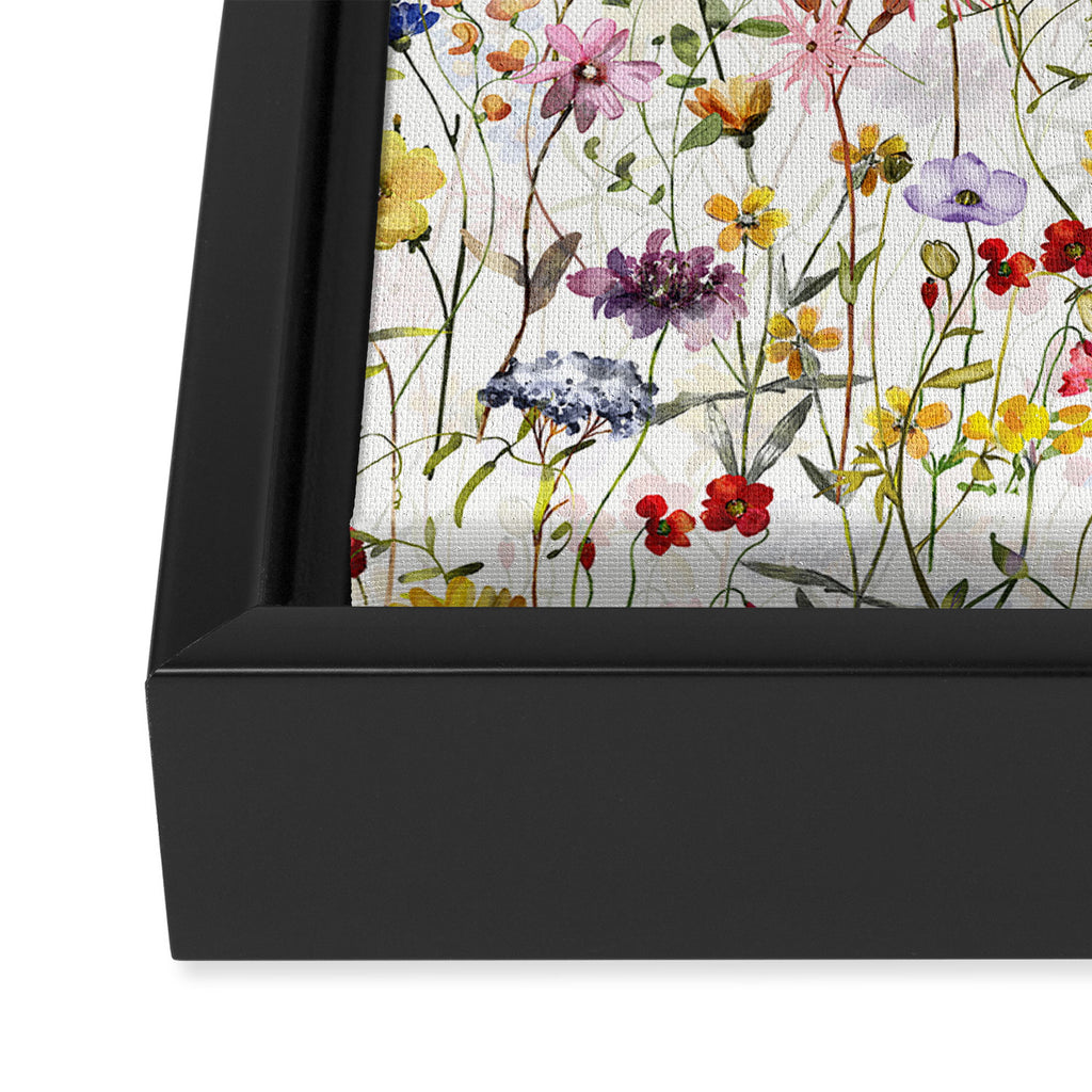 Scandinavian Colorful Midsummer Dried Wildflowers Watercolor Meadow  14 Framed Canvas Print Gallery Image 3