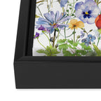 Scandinavian Colorful Midsummer Wildflowers Meadow  Framed Canvas Print Gallery Image 3