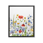 Scandinavian Colorful Midsummer Wildflowers Meadow  Framed Canvas Print Gallery Image 8
