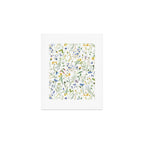 Scandinavian Midsummer Blue And Yellow Wildflowers Meadow  Art Print Gallery Image 1