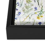 Scandinavian Midsummer Blue And Yellow Wildflowers Meadow  Framed Canvas Print Gallery Image 3