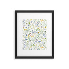 Scandinavian Midsummer Blue And Yellow Wildflowers Meadow  Framed Art Print Gallery Image 6