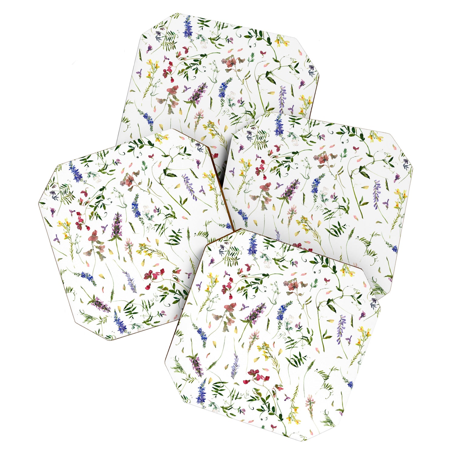 Scandinavian Midsummer Wildflowers Meadow  Coaster Gallery Image 1