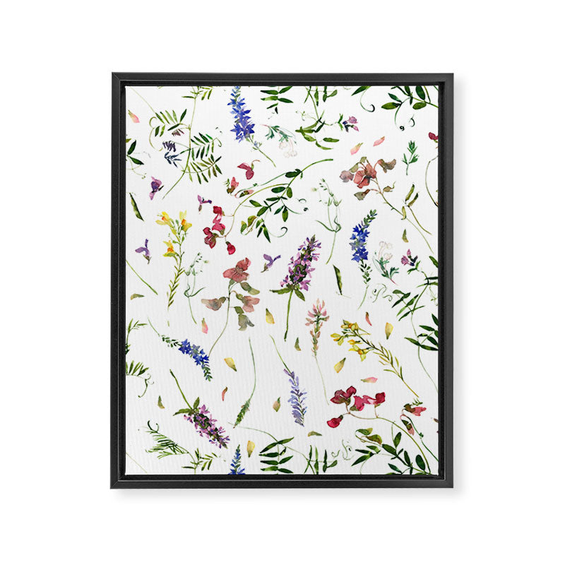 Scandinavian Midsummer Wildflowers Meadow  Framed Canvas Print Gallery Image 8