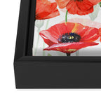 Summer Botanical Poppies Field Framed Canvas Print Gallery Image 3