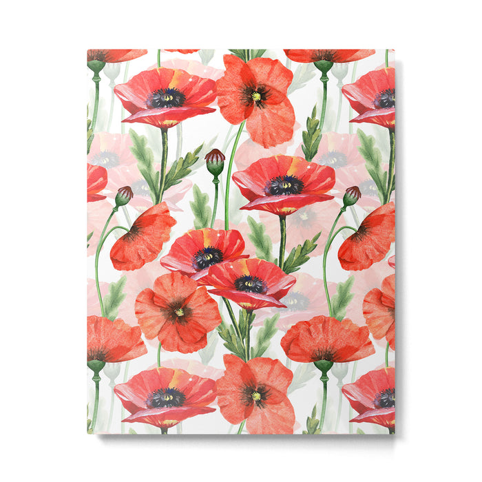 Summer Botanical Poppies Field Metal Print Gallery Image 1