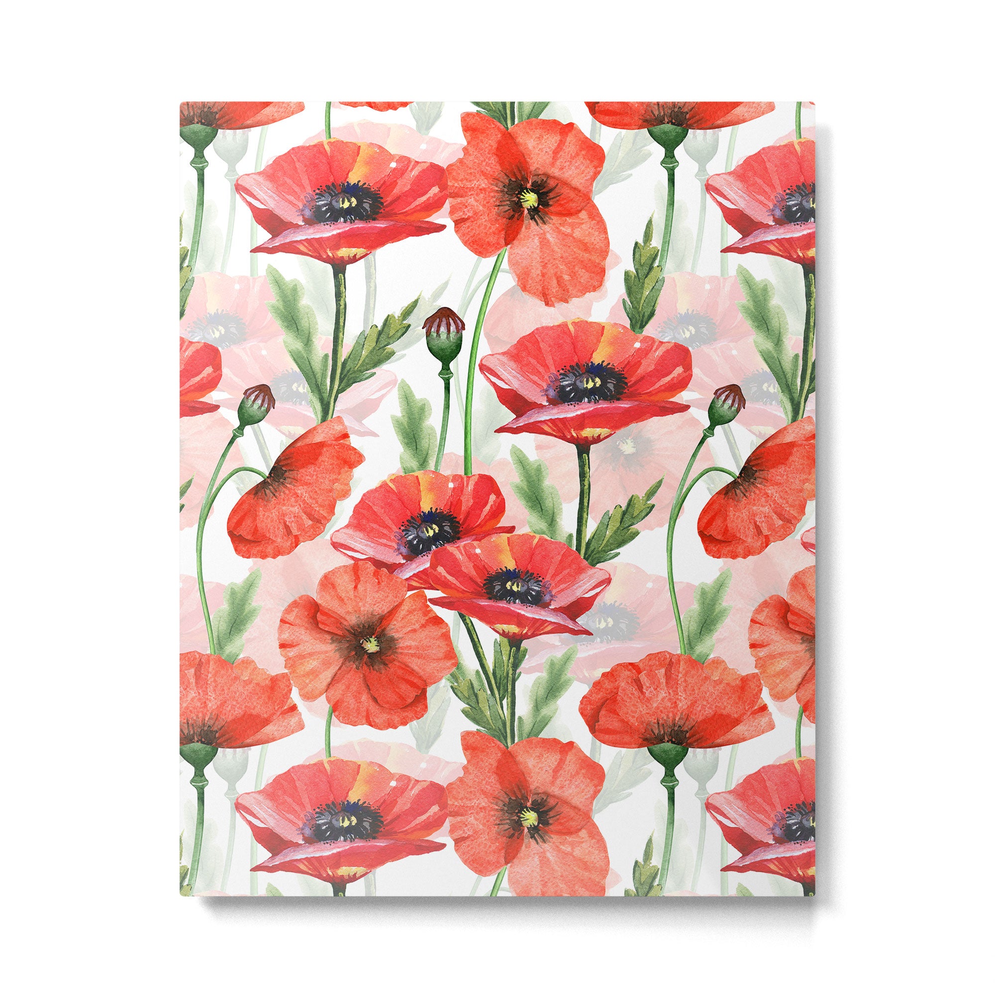 Summer Botanical Poppies Field Metal Print Gallery Image 6