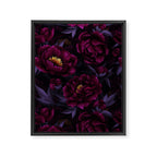 Vintage Dark Night Peonies  Framed Canvas Print Gallery Image 8