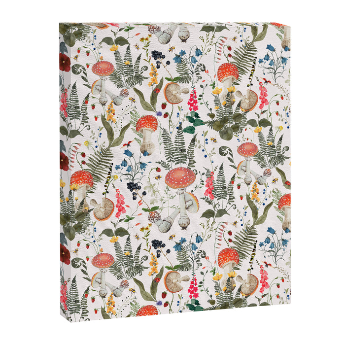 Watercolor Hand Drawn Mushroom Autumn Garden Canvas Print Gallery Image 1