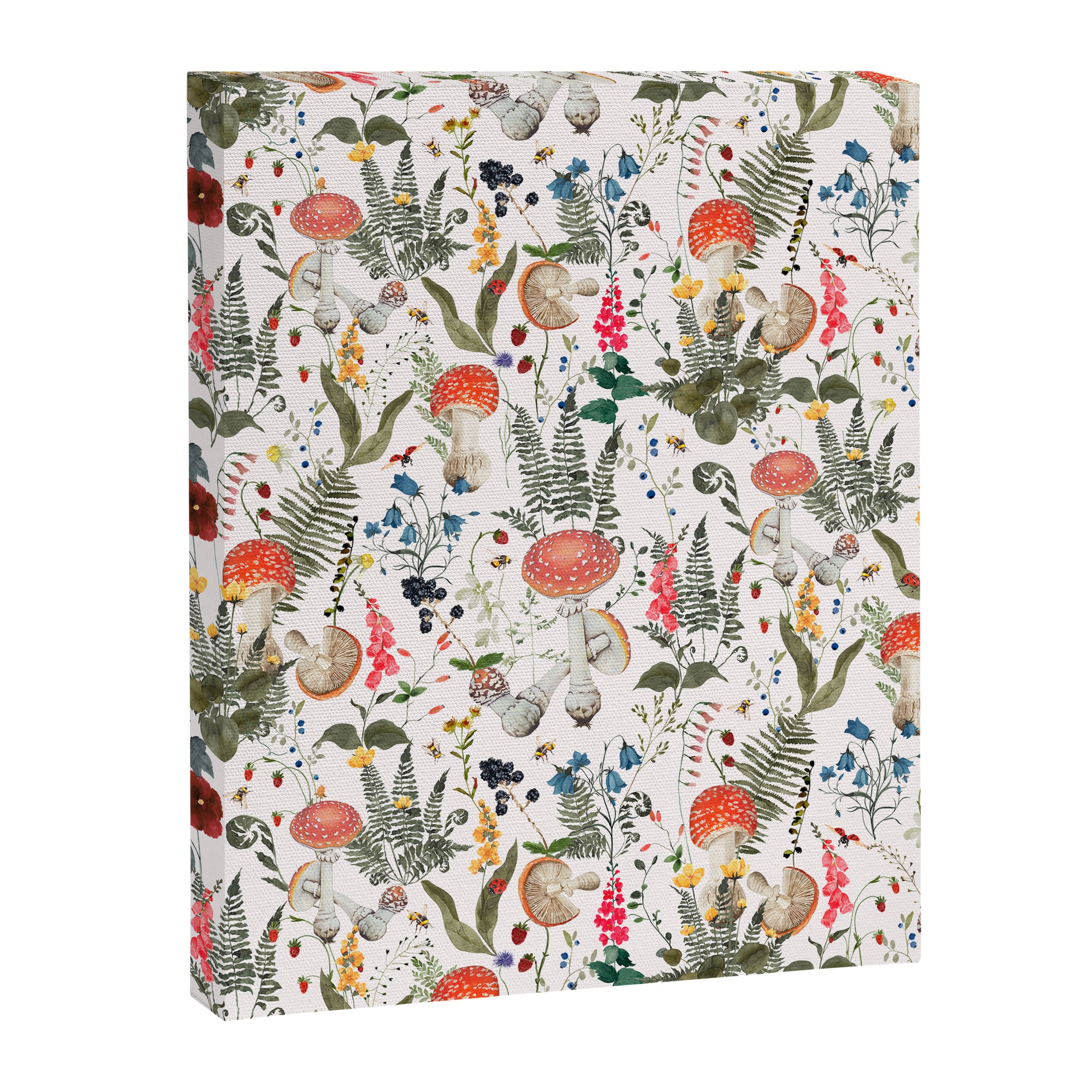 Watercolor Hand Drawn Mushroom Autumn Garden Canvas Print Gallery Image 8