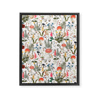 Watercolor Hand Drawn Mushroom Autumn Garden Framed Canvas Print Gallery Image 8
