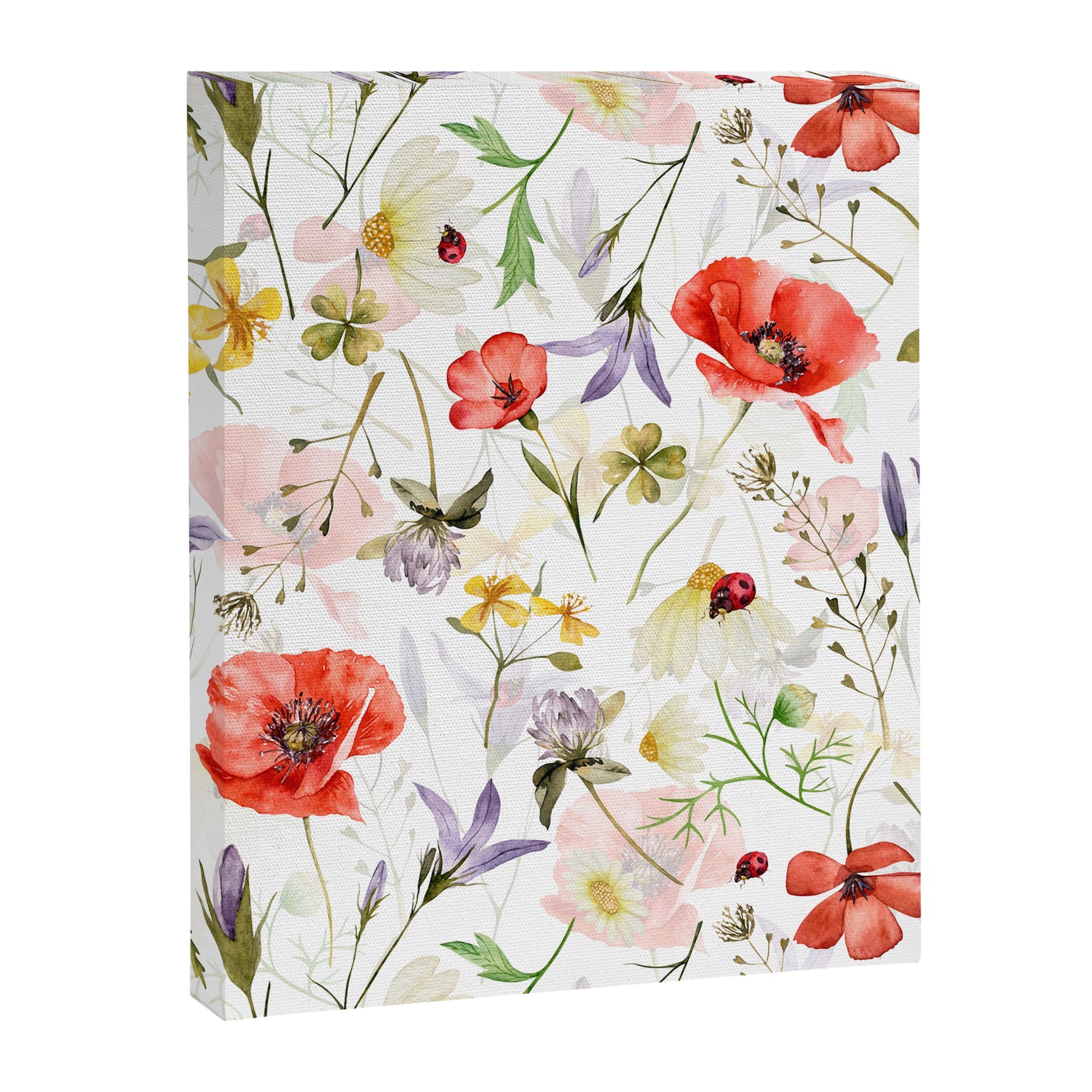 Watercolor Poppies Cornflowers Hygge Midummer Meadow Canvas Print Gallery Image 6