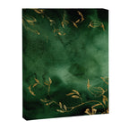 Winter Gold Flowers On Emerald Marble Texture Canvas Print Gallery Image 8